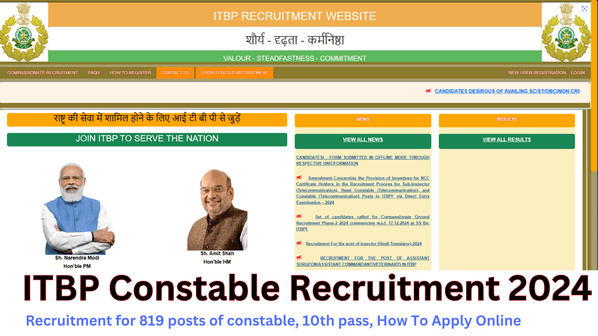 ITBP Constable Recruitment 2024