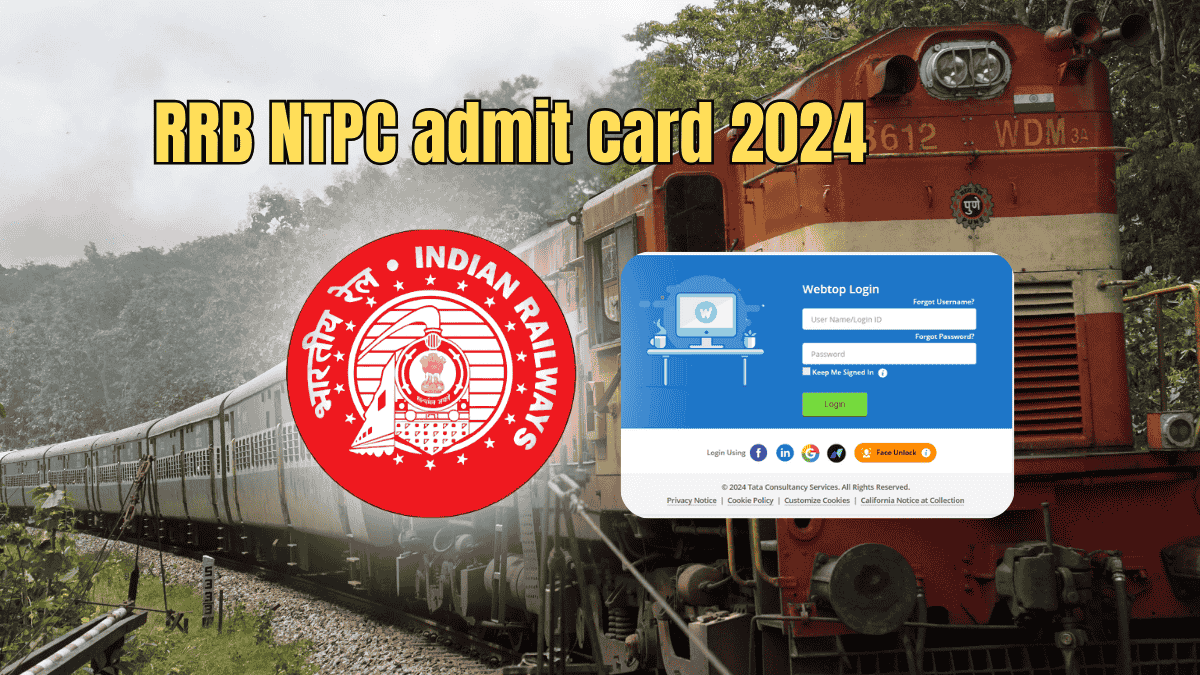 RRB NTPC admit card 2024